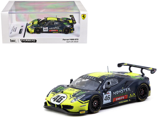 Ferrari 488 GT3 #46 V. Rossi - A. Salucci - L. Marini &quot;Gulf 12 Hours&quot; (2019) &quot;Hobby64&quot; Series 1/64 Diecast Model Car by Tarmac Works
