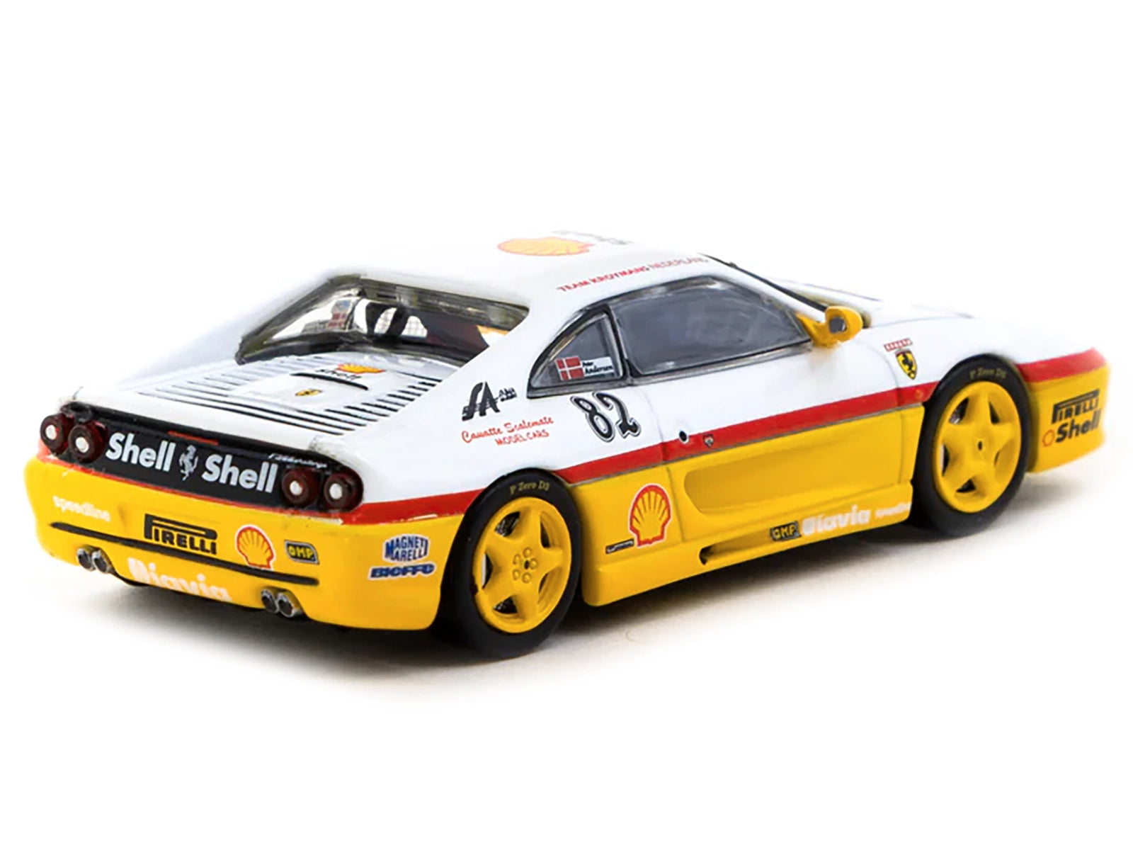 Ferrari F355 Challenge #82 Peter Andersen &quot;Team Kroymans - Shell Oil&quot; &quot;Ferrari F355 Challenge&quot; (1999) &quot;Hobby64&quot; Series 1/64 Diecast Model Car by Tarmac Works