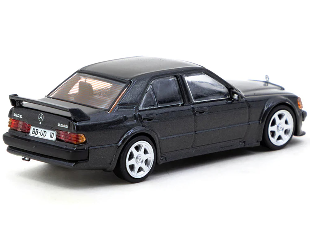 Mercedes-Benz 190 E 2.5-16 EVO 1 Blue-Black Metallic &quot;Global64&quot; Series 1/64 Diecast Model by Tarmac Works