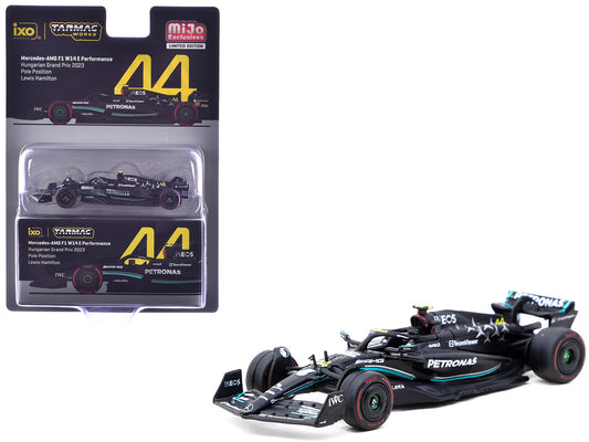 Mercedes-AMG F1 W14 E Performance #44 Lewis Hamilton Pole Position Formula One F1 &quot;Hungarian GP&quot; (2023) &quot;Global64&quot; Series 1/64 Diecast Model Car by Tarmac Works