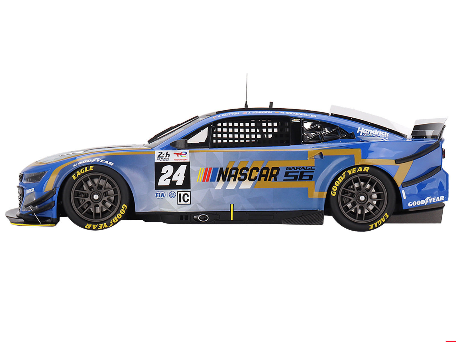 Chevrolet Camaro ZL1 #24 Jenson Button - Jimmie Johnson - Mike Rockenfeller &quot;Hendrick Motorsports - NASCAR Next Gen Garage 56&quot; Innovative &quot;24 Hours of Le Mans&quot; (2023) 1/18 Model Car by Top Speed