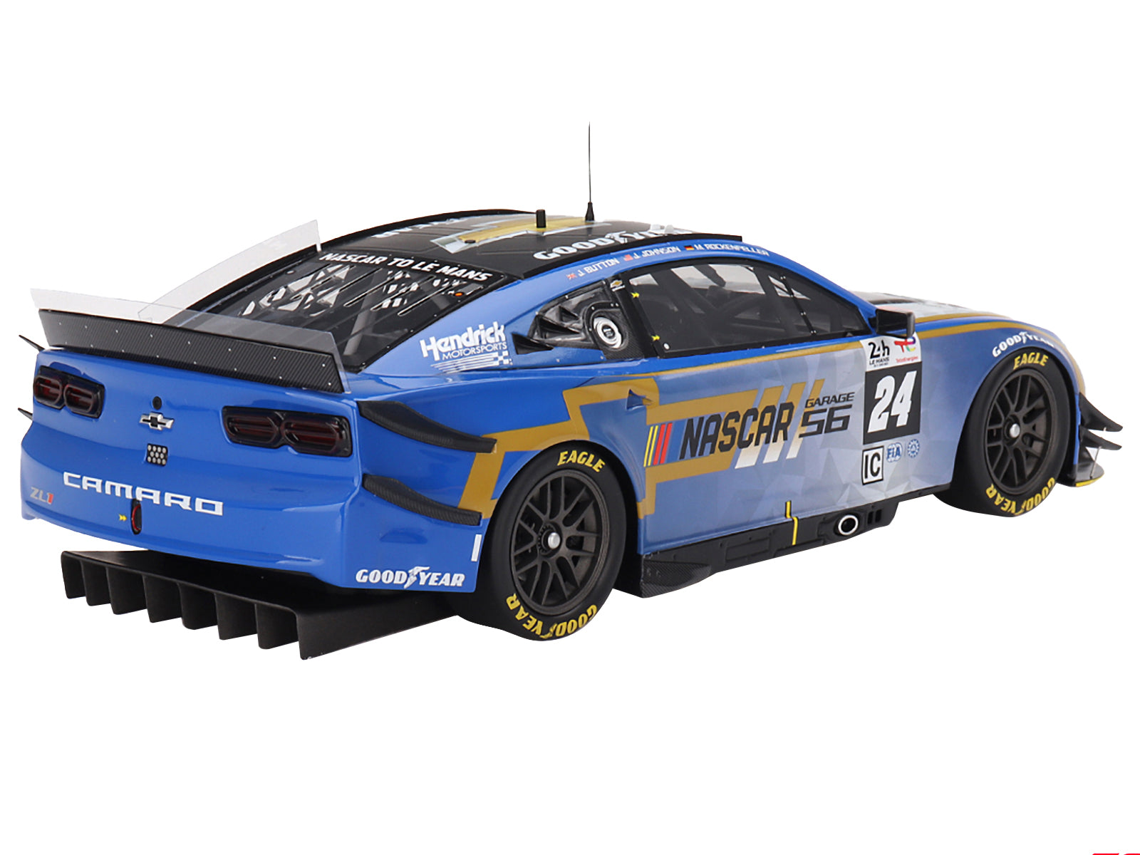 Chevrolet Camaro ZL1 #24 Jenson Button - Jimmie Johnson - Mike Rockenfeller &quot;Hendrick Motorsports - NASCAR Next Gen Garage 56&quot; Innovative &quot;24 Hours of Le Mans&quot; (2023) 1/18 Model Car by Top Speed