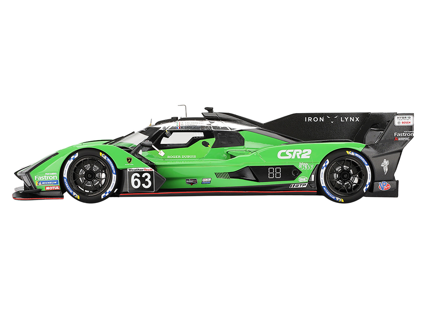 Lamborghini SC63 #63 Matteo Cairoli - Andrea Caldarelli - Romain Grosjean &quot;Iron Lynx&quot; IMSA &quot;12 Hours of Sebring&quot; (2024) 1/18 Model Car by Top Speed