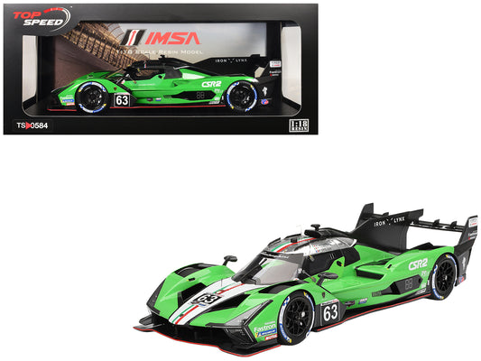 Lamborghini SC63 #63 Matteo Cairoli - Andrea Caldarelli - Romain Grosjean &quot;Iron Lynx&quot; IMSA &quot;12 Hours of Sebring&quot; (2024) 1/18 Model Car by Top Speed