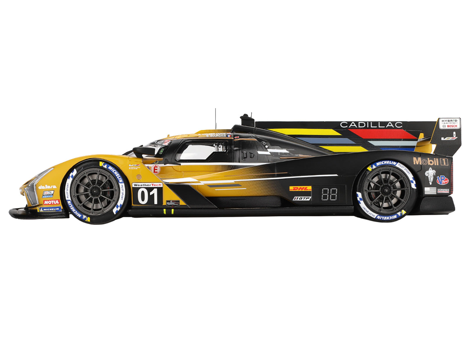 Cadillac V-Series.R #01 Sebastien Bourdais - Scott Dixon - Renger van der Zande &quot;Cadillac Racing&quot; 2nd Place &quot;12 Hours of Sebring&quot; (2024) 1/18 Model Car by Top Speed