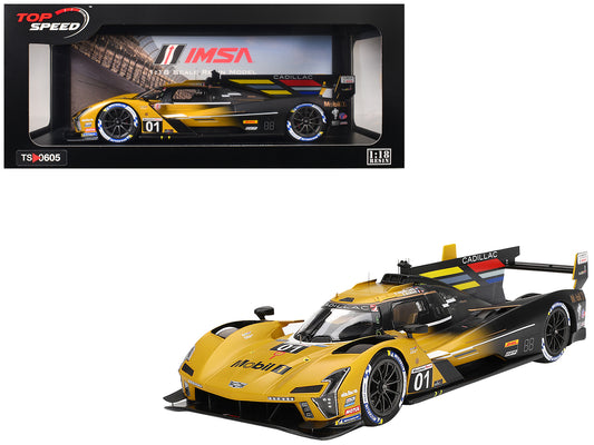 Cadillac V-Series.R #01 Sebastien Bourdais - Scott Dixon - Renger van der Zande &quot;Cadillac Racing&quot; 2nd Place &quot;12 Hours of Sebring&quot; (2024) 1/18 Model Car by Top Speed