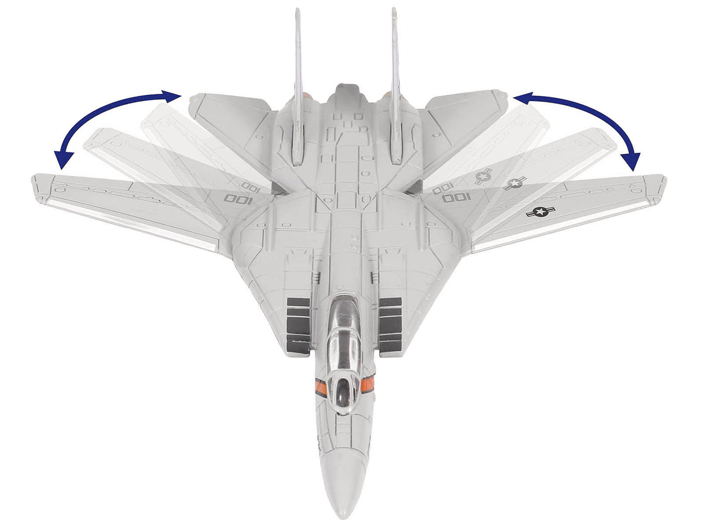Grumman F-14 Tomcat Fighter Aircraft &quot;VF-114 Aardvarks&quot; and Section E of USS Enterprise (CVN-65) Aircraft Carrier Display Deck &quot;Legendary F-14 Tomcat&quot; Series 1/200 Diecast Model by Forces of Valor