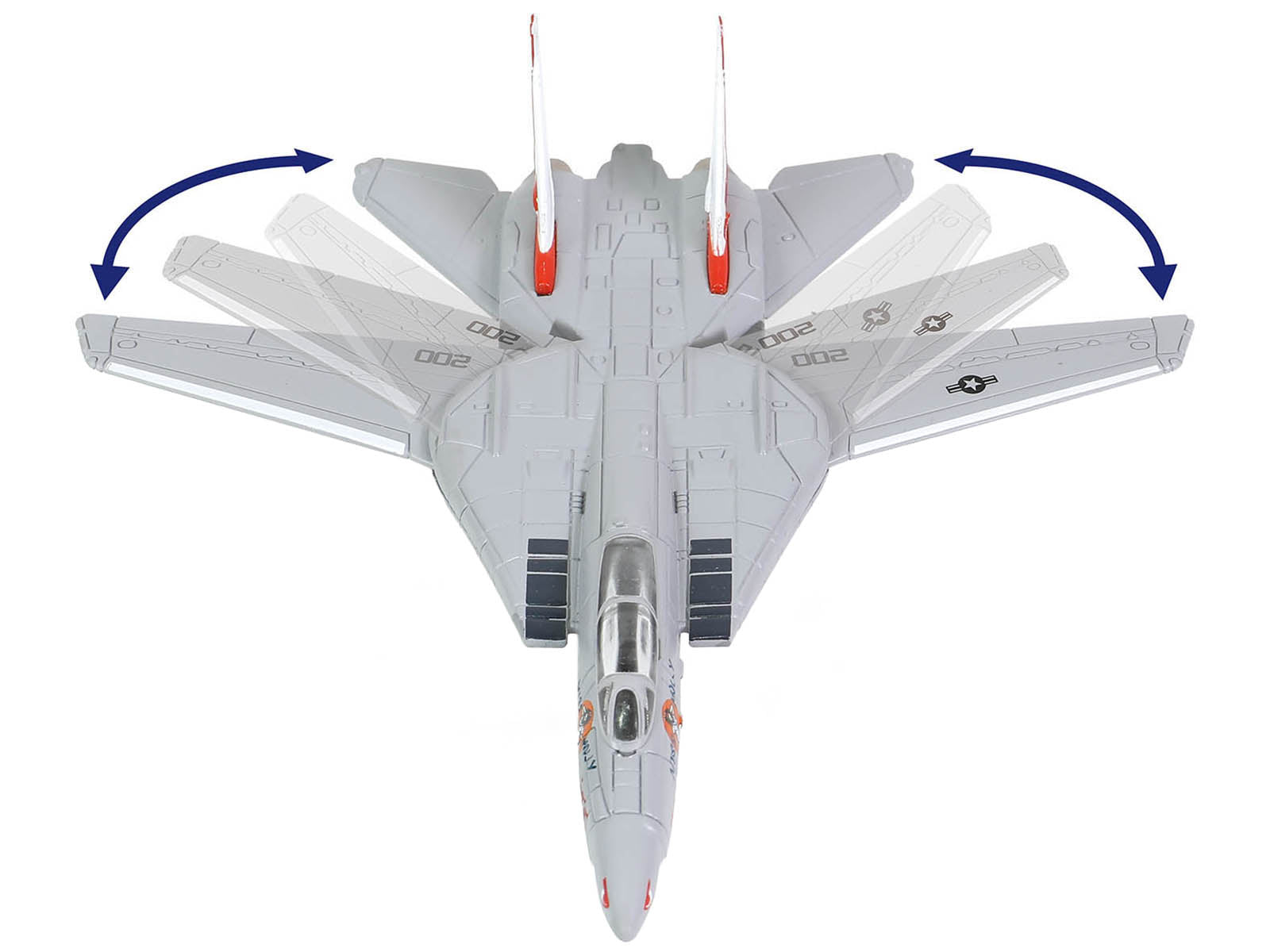 Grumman F-14A Tomcat Fighter Aircraft &quot;VF-111 Sundowners&quot; and Section J of USS Enterprise (CVN-65) Aircraft Carrier Display Deck &quot;Legendary F-14 Tomcat&quot; Series 1/200 Diecast Model by Forces of Valor