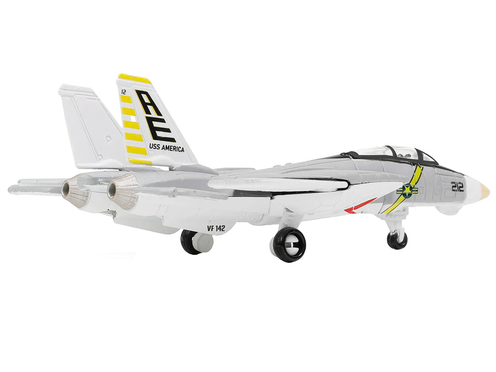Grumman F-14B Tomcat Fighter Aircraft &quot;VF-142 Ghostriders&quot; and Section K of USS Enterprise (CVN-65) Aircraft Carrier Display Deck &quot;Legendary F-14 Tomcat&quot; Series 1/200 Diecast Model by Forces of Valor