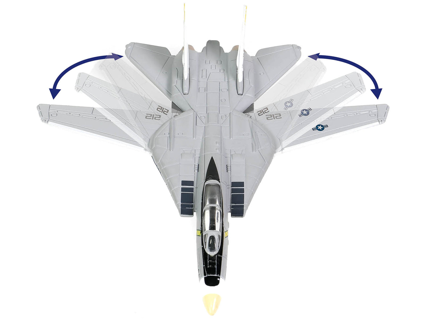 Grumman F-14B Tomcat Fighter Aircraft &quot;VF-142 Ghostriders&quot; and Section K of USS Enterprise (CVN-65) Aircraft Carrier Display Deck &quot;Legendary F-14 Tomcat&quot; Series 1/200 Diecast Model by Forces of Valor