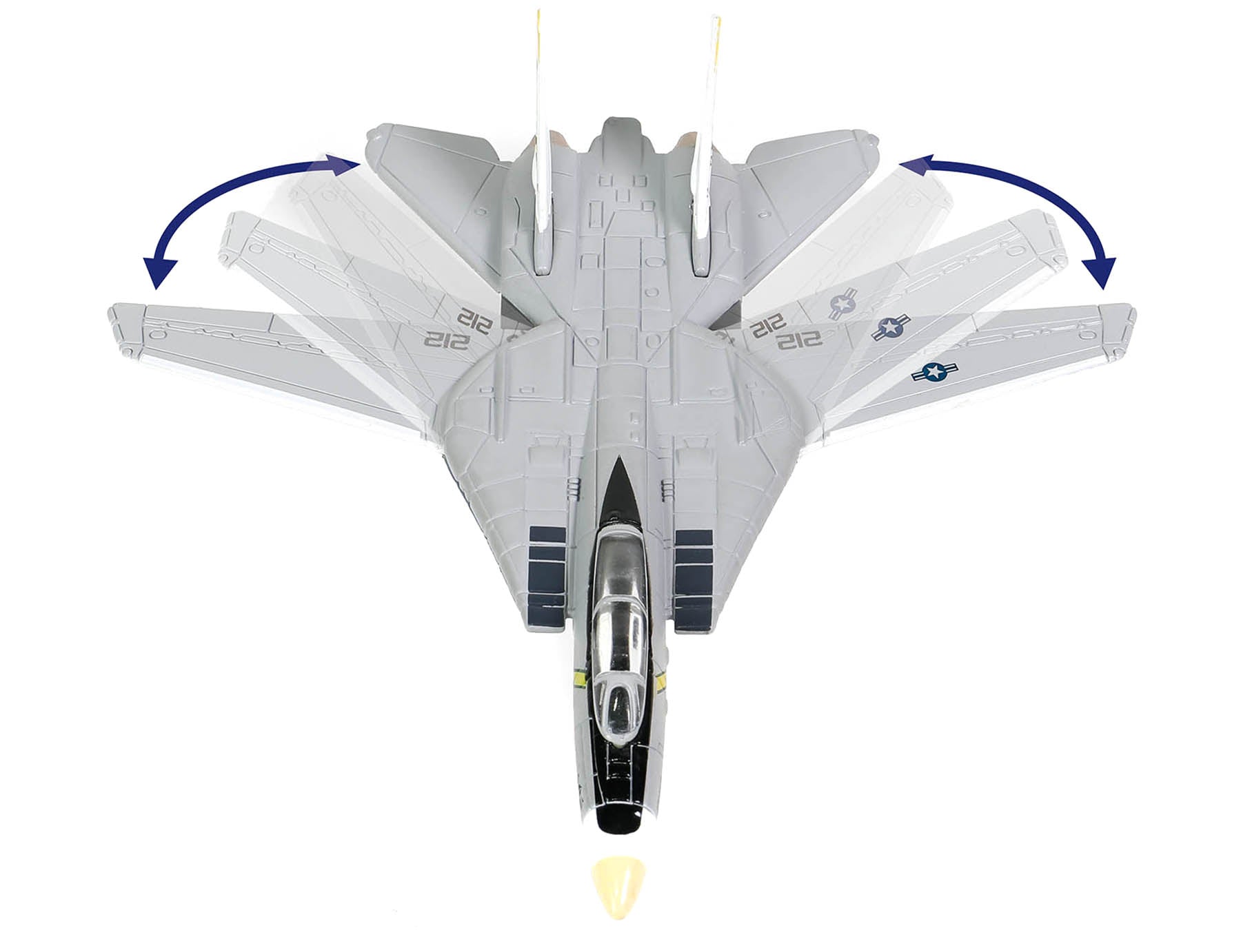 Grumman F-14B Tomcat Fighter Aircraft &quot;VF-142 Ghostriders&quot; and Section K of USS Enterprise (CVN-65) Aircraft Carrier Display Deck &quot;Legendary F-14 Tomcat&quot; Series 1/200 Diecast Model by Forces of Valor
