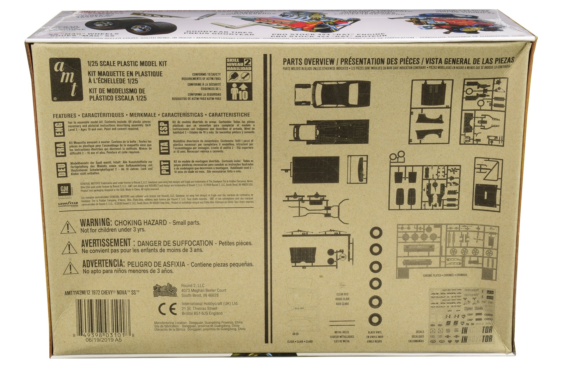Skill 2 Model Kit 1972 Chevrolet Nova SS &quot;Pro Stocker&quot; 1/25 Scale Model by AMT