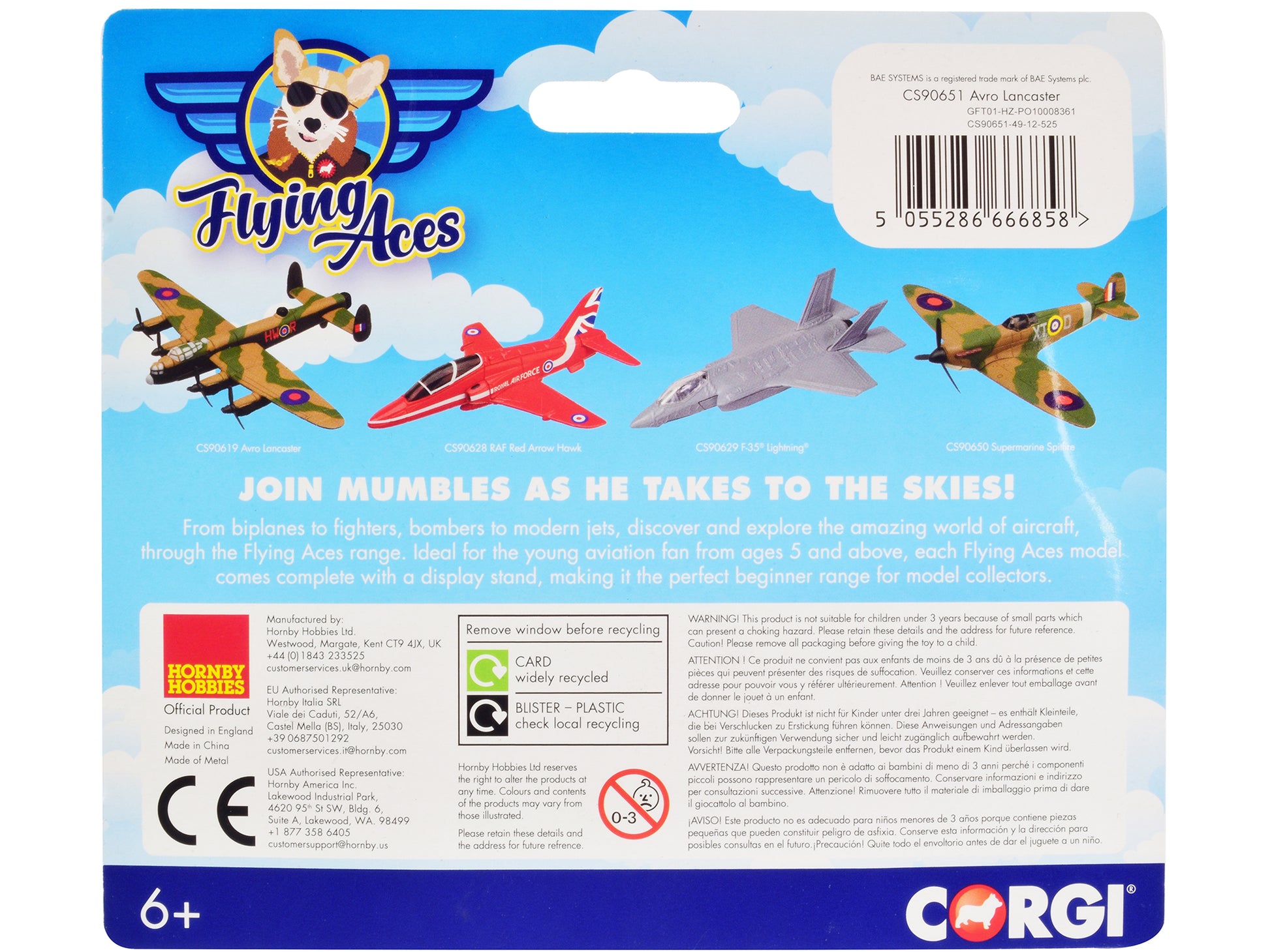 Avro Lancaster Bomber Aircraft &quot;RAF&quot; &quot;Flying Aces&quot; Series Diecast Model by Corgi