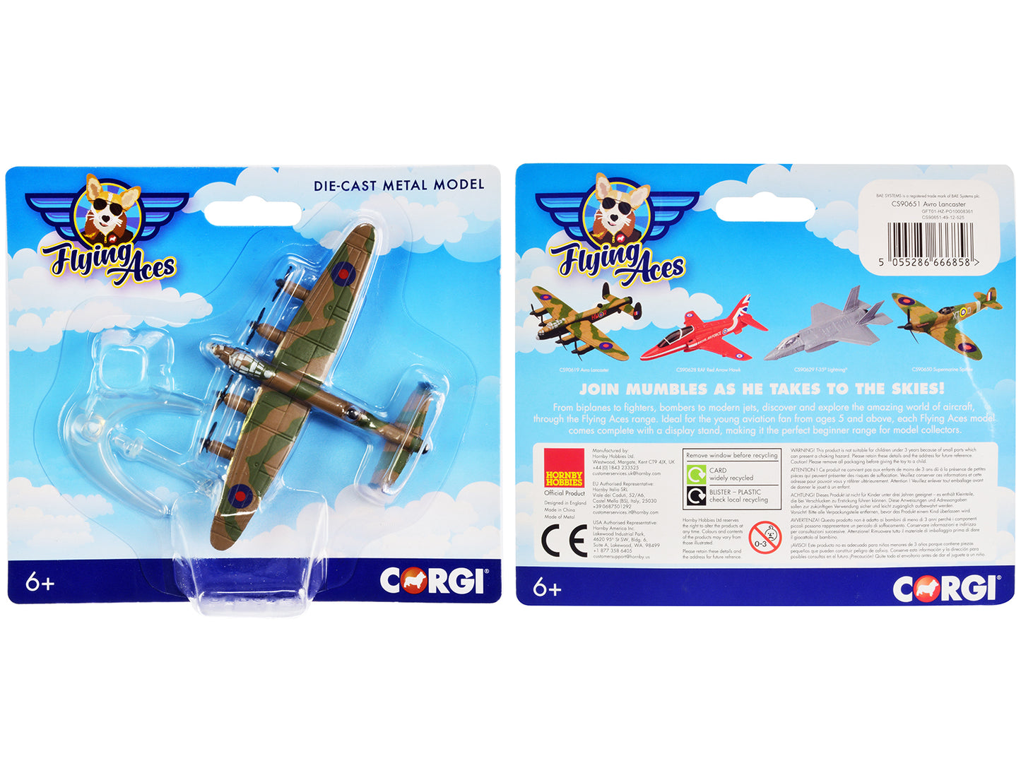 Avro Lancaster Bomber Aircraft &quot;RAF&quot; &quot;Flying Aces&quot; Series Diecast Model by Corgi