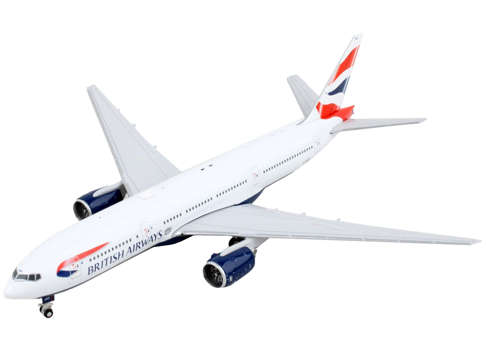 Boeing 777-200ER Commercial Aircraft &quot;British Airways&quot; White with Tail Stripes 1/400 Diecast Model Airplane by GeminiJets