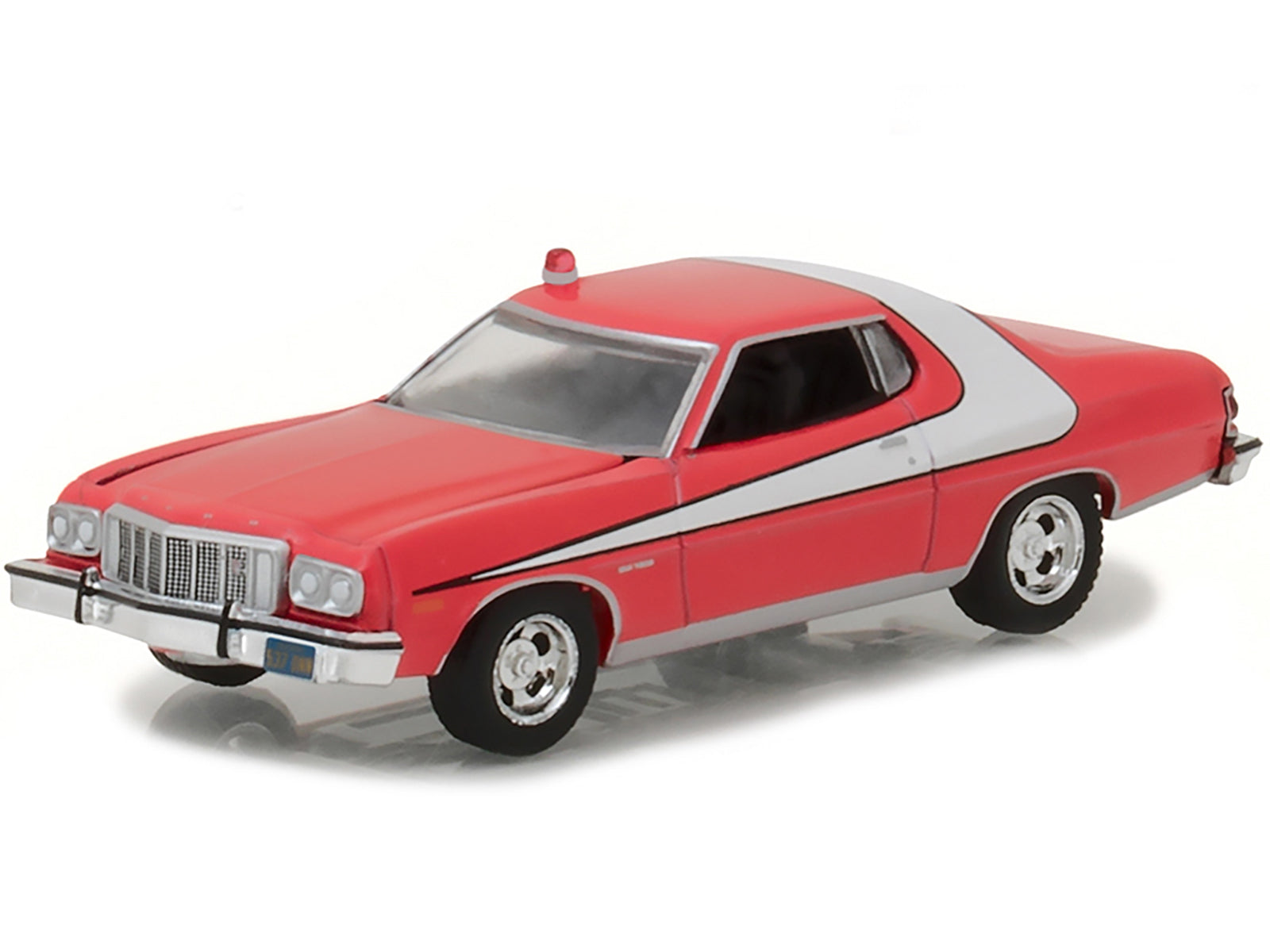 1976 Ford Gran Torino Red with White Stripe &quot;Starsky and Hutch&quot; (1975-1979) TV Series &quot;Hollywood Series&quot; Release 18 1/64 Diecast Model Car by Greenlight