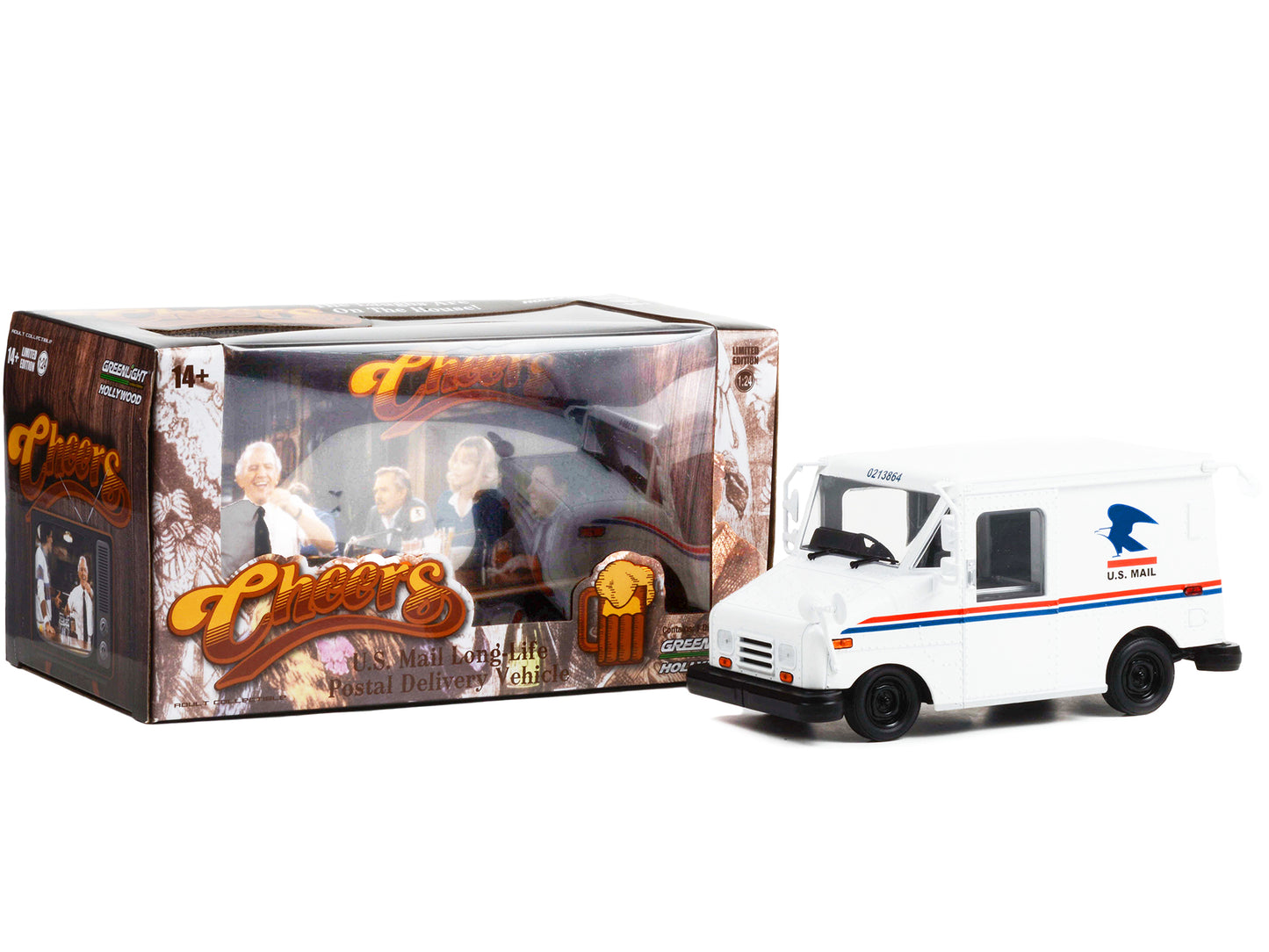 U.S. Mail Long-Life Postal Delivery Vehicle (LLV) White (Cliff Clavin's) &quot;Cheers&quot; (1982-1993) TV Series &quot;Hollywood Series&quot; 1/24 Diecast Model by Greenlight