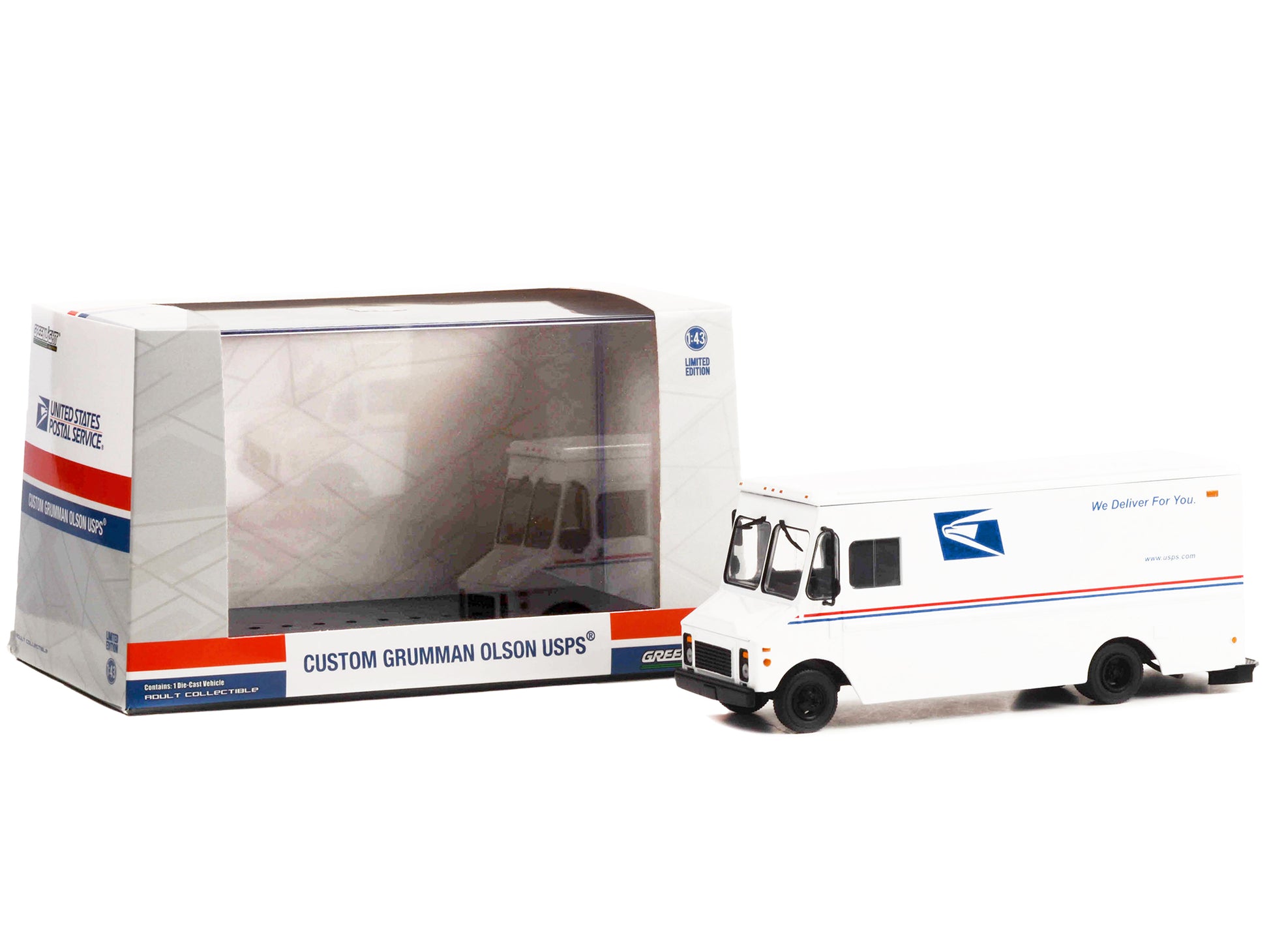 Grumman Olson Custom Delivery Truck White USPS &quot;United States Postal Service&quot; 1/43 Diecast Model by Greenlight