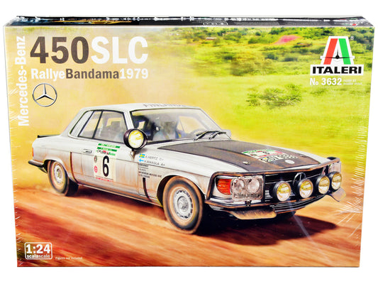 Skill 3 Model Kit Mercedes-Benz 450 SLC Winner &quot;Rallye Bandama Ivory Coast&quot; (1979) 1/24 Scale Model by Italeri