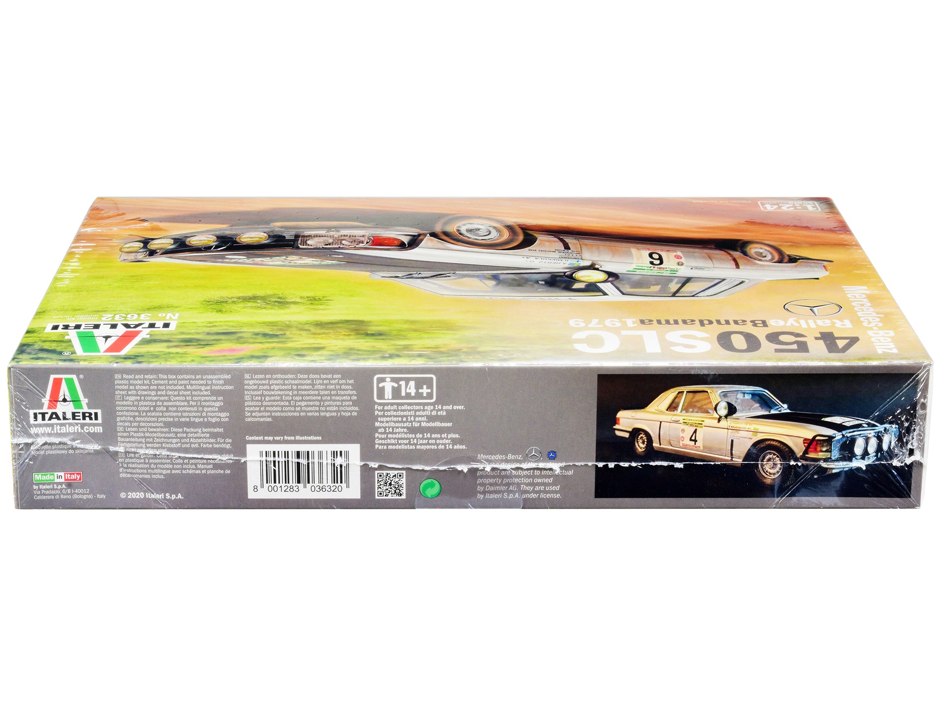 Skill 3 Model Kit Mercedes-Benz 450 SLC Winner &quot;Rallye Bandama Ivory Coast&quot; (1979) 1/24 Scale Model by Italeri