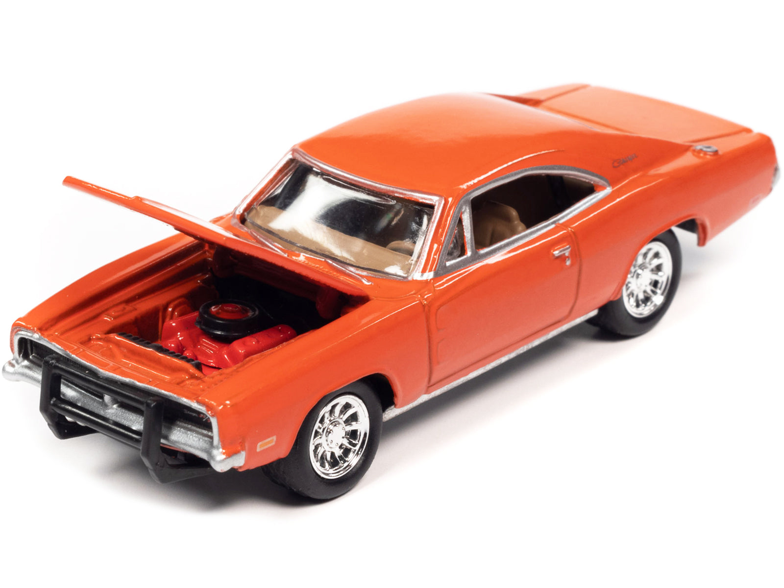 1969 Dodge Charger R/T Orange &quot;Country Charger&quot; 1/64 Diecast Model Car by Johnny Lightning