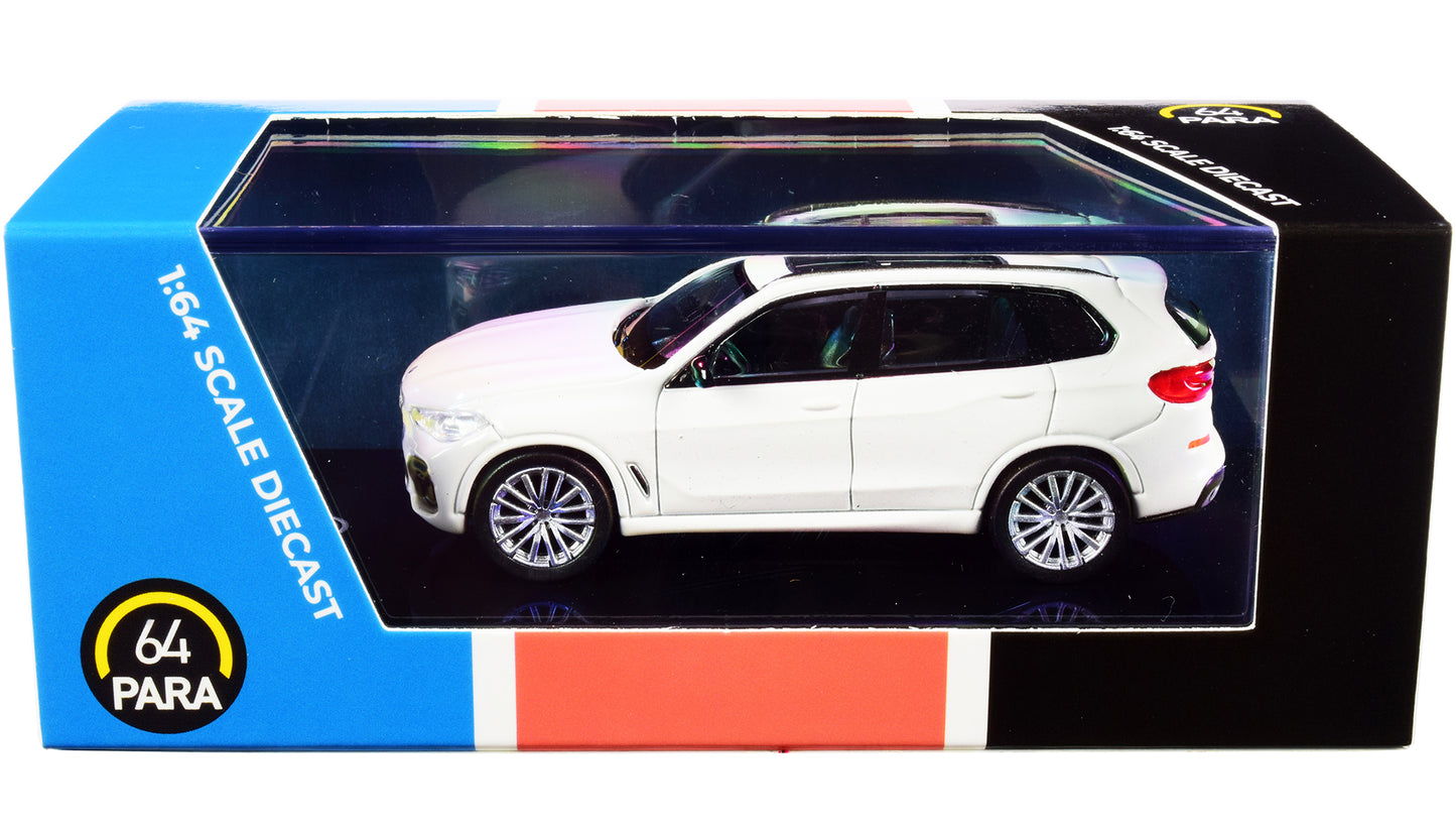 BMW X5 (G05) with Sunroof Mineral White 1/64 Diecast Model Car by Paragon